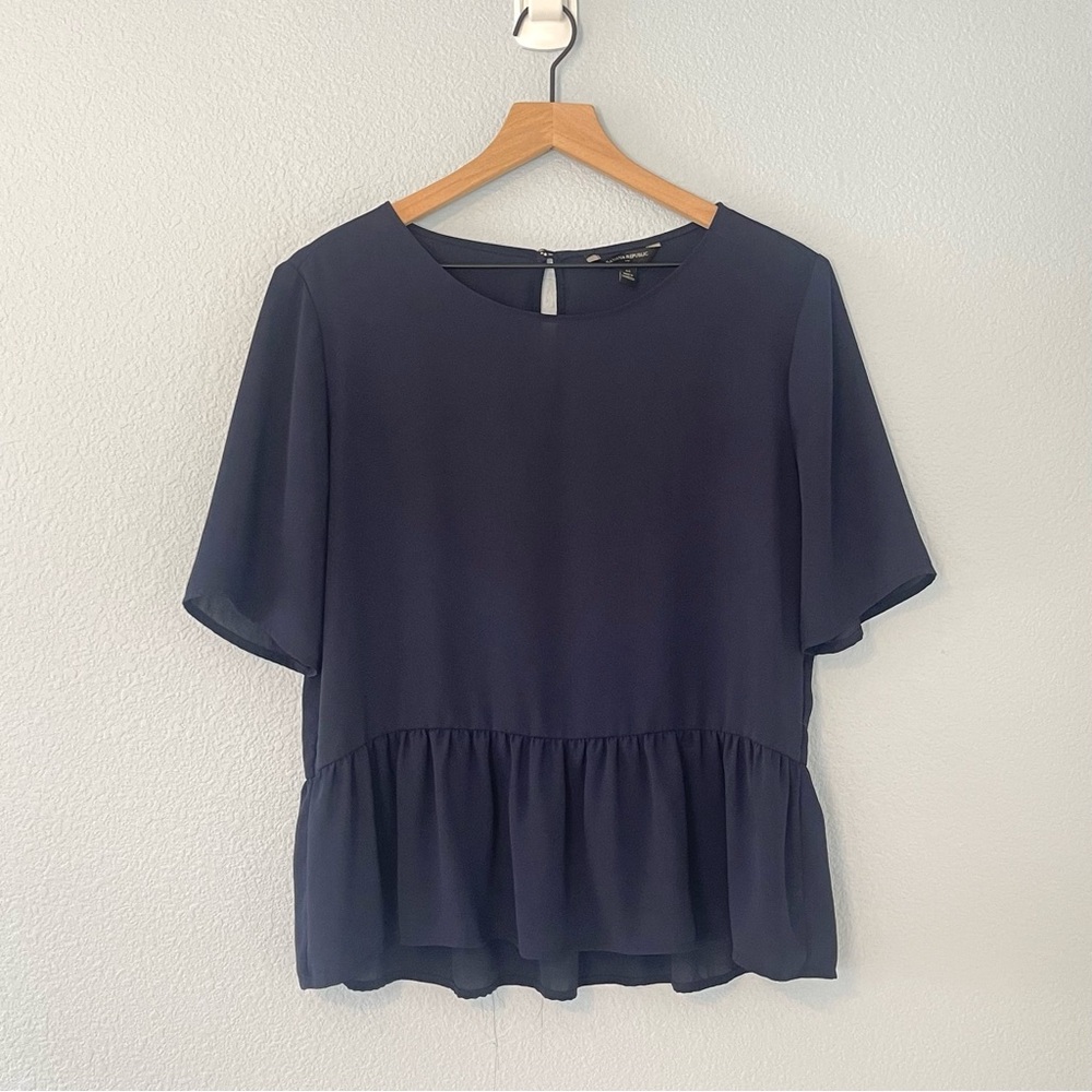 Banana Republic Sheer Peplum Blouse
